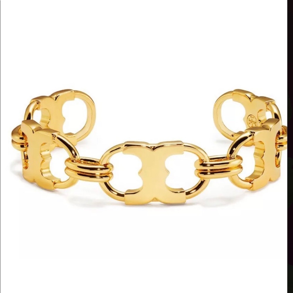 TORY BURCH GEMINI LINK CUFF BRACELET 16K PLATE NWB